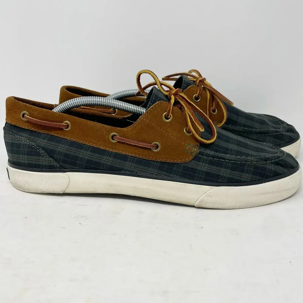Polo Ralph Lauren Rylander Plaid Boat Shoes Mens Size 12D